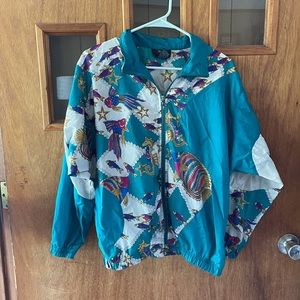 Vintage 80’s Lavon Windbreaker Jacket Small Fish